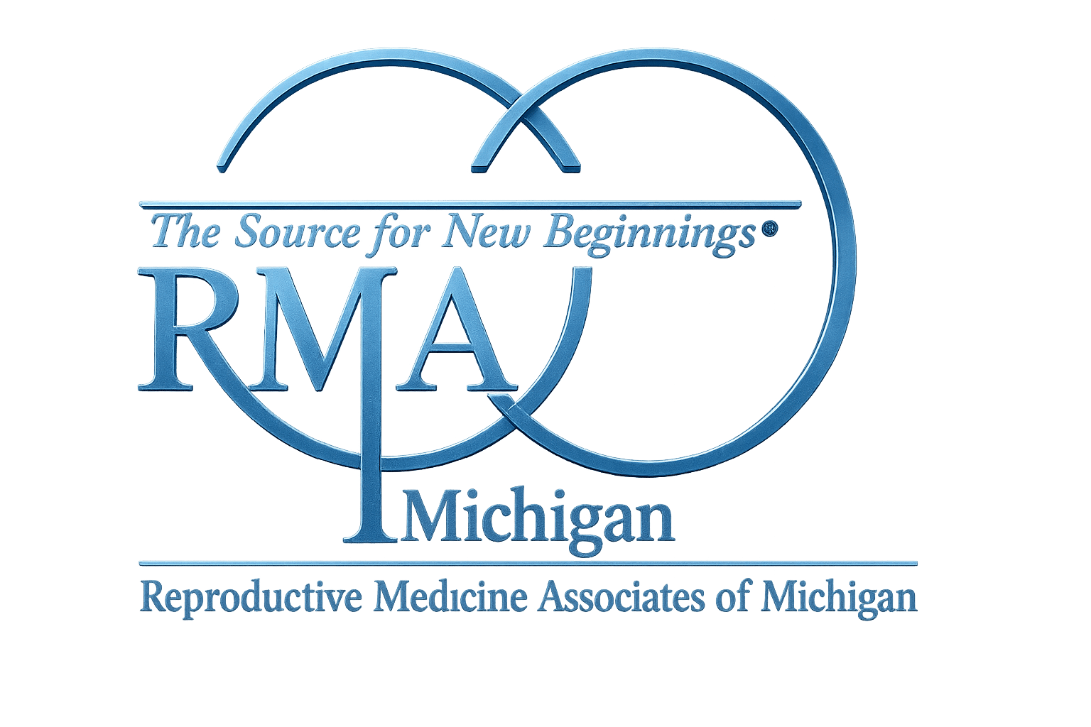 a blue logo with white text